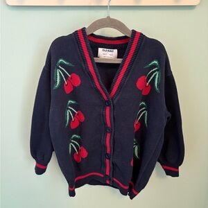 Old Navy Cherry Knit Cardigan Sweater